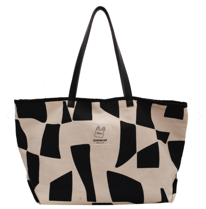 Bolso Cartera Con Broche Blanco Y Negro