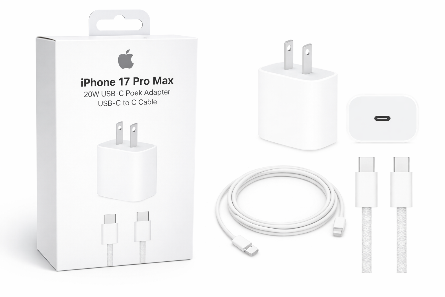 CABLE Y CUBO PARA IPHONE TRENZADO C A C