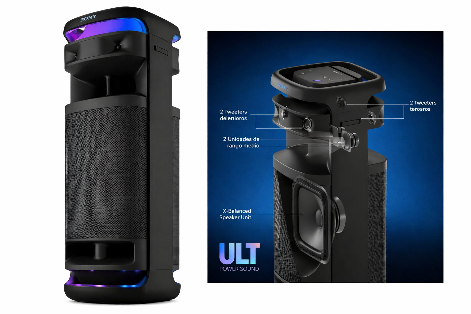 Sony Parlante Bluetooth SRS-ULT1000 para fiestas ULT TOWER 10
