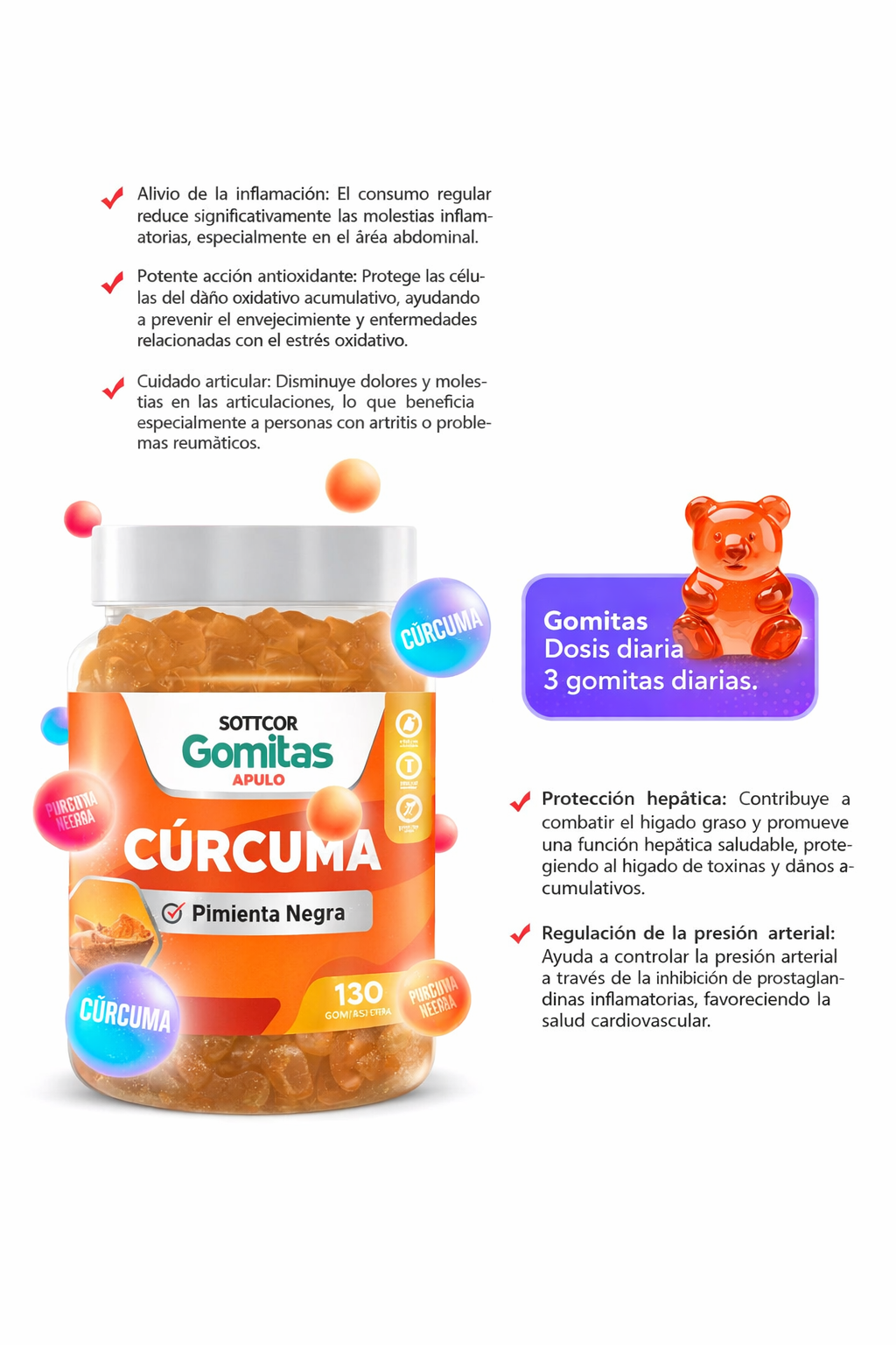 Gomitas De Curcuma Sottcor